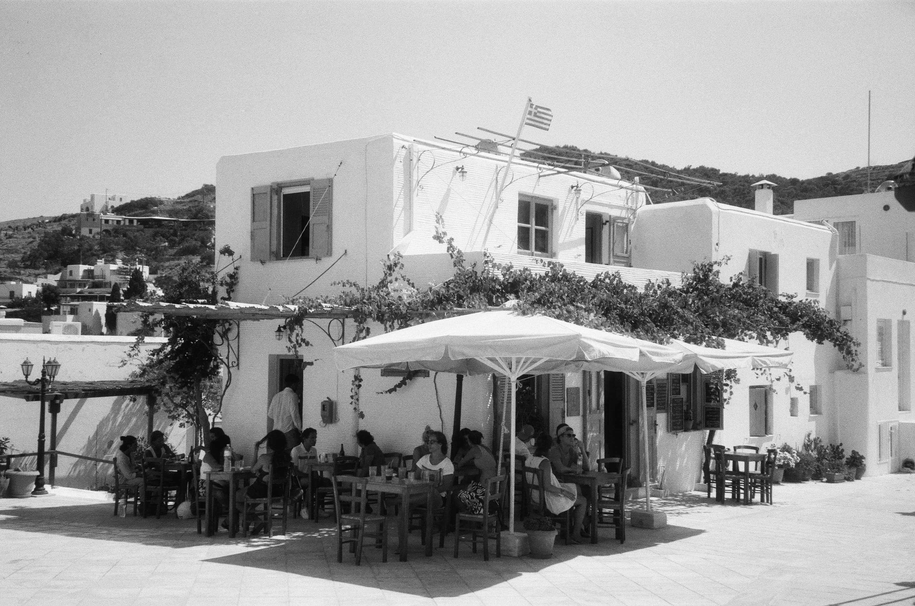 Greek Tavern Black-White